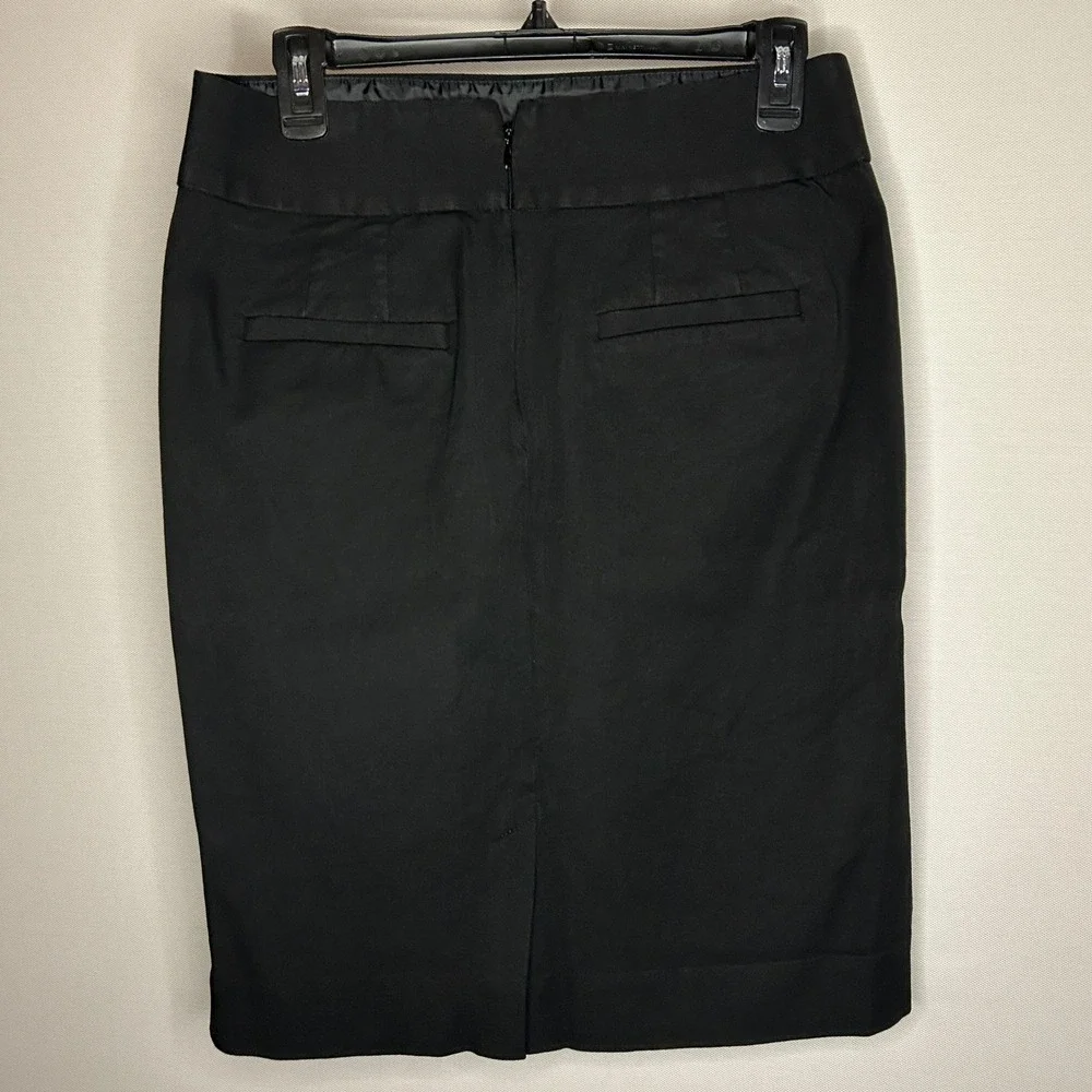 Banana Republic Black Business Career Pencil Skirt Women‎ Size 6 Minimal Neutral